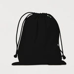 Ecobags Large Black Calico Drawstring Bags Closed