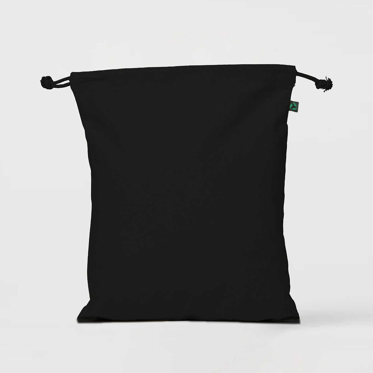 Ecobags Large Black Calico Drawstring Bags
