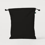 Ecobags Large Black Calico Drawstring Bags