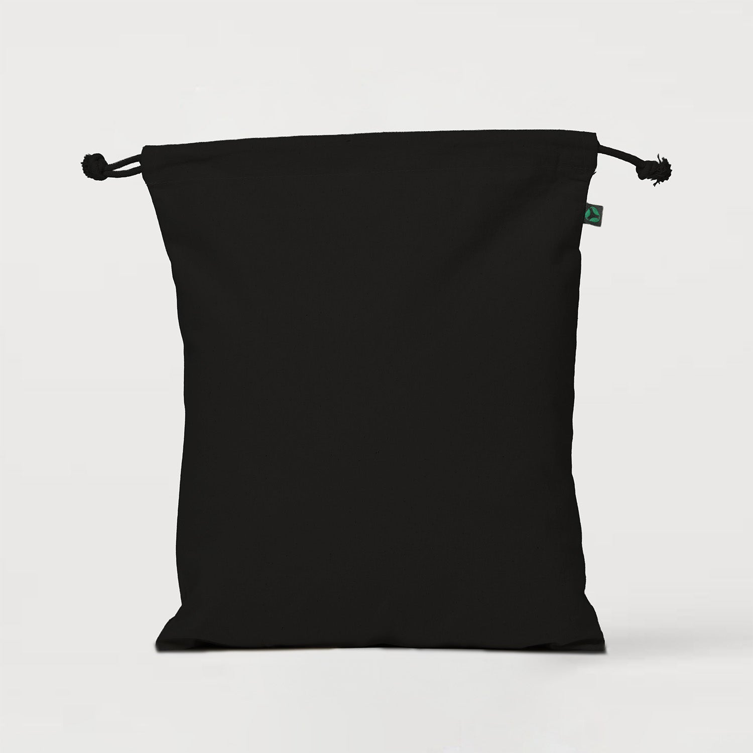 Ecobags Large Black Calico Drawstring Bags
