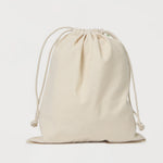 Ecobags Large Natural Calico Drawstring Bags Closed