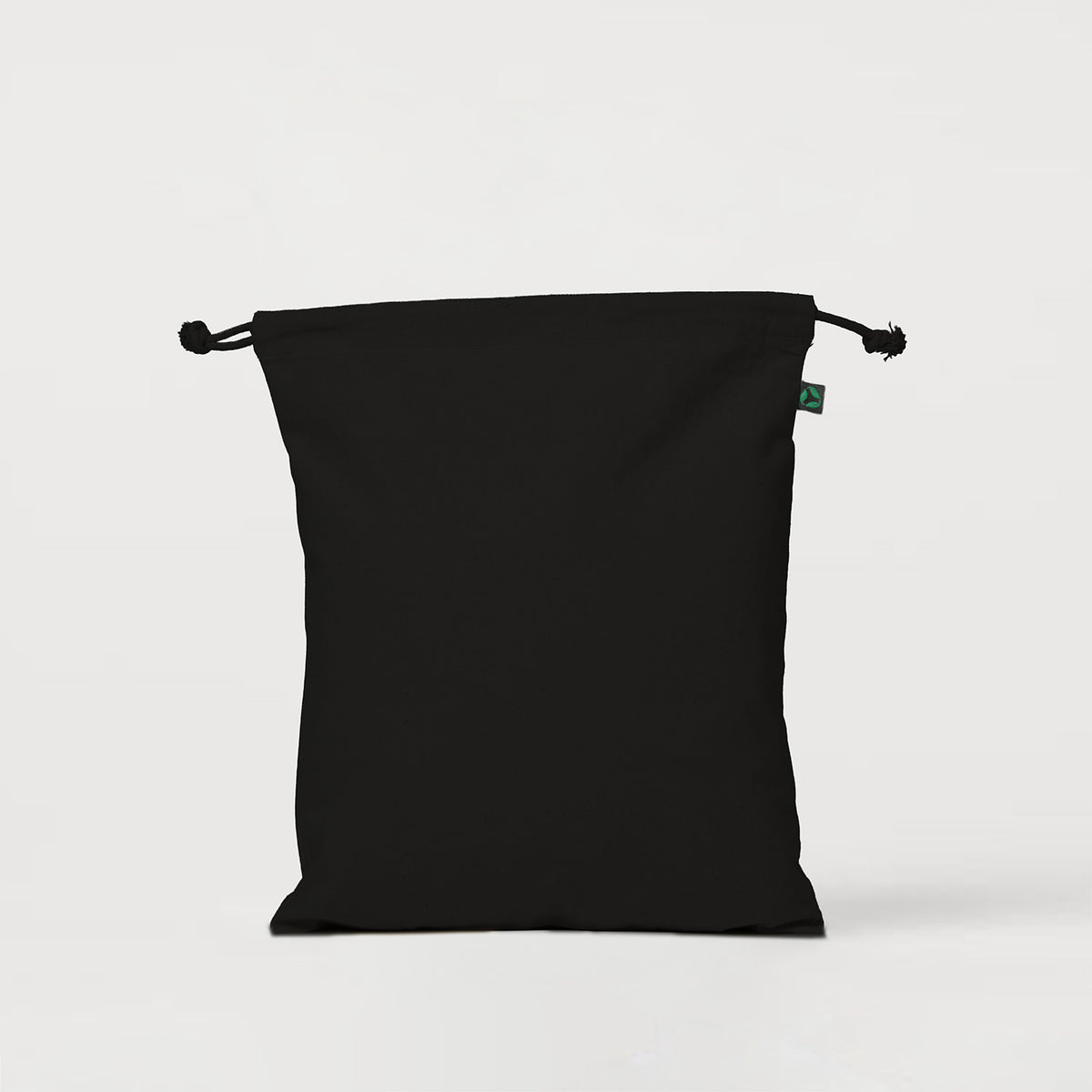 Ecobags Medium Black Calico Drawstring Bags