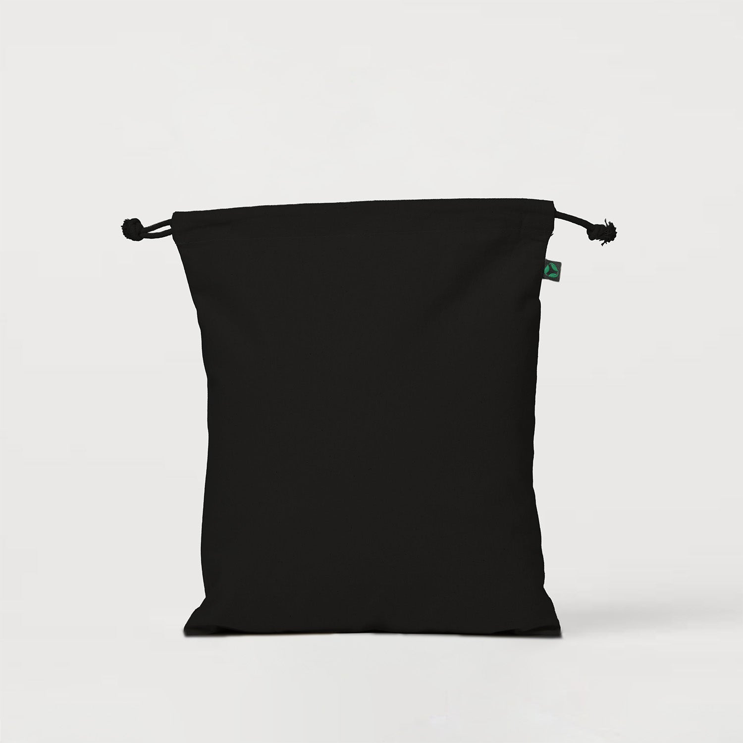 Ecobags Medium Black Calico Drawstring Bags