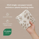 Ecopack multi-purpose bamboo cleaning cloths 10 per box 