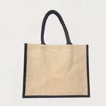 Ecobags Natural With Black Guesst Jute Reusable Shopping Bags