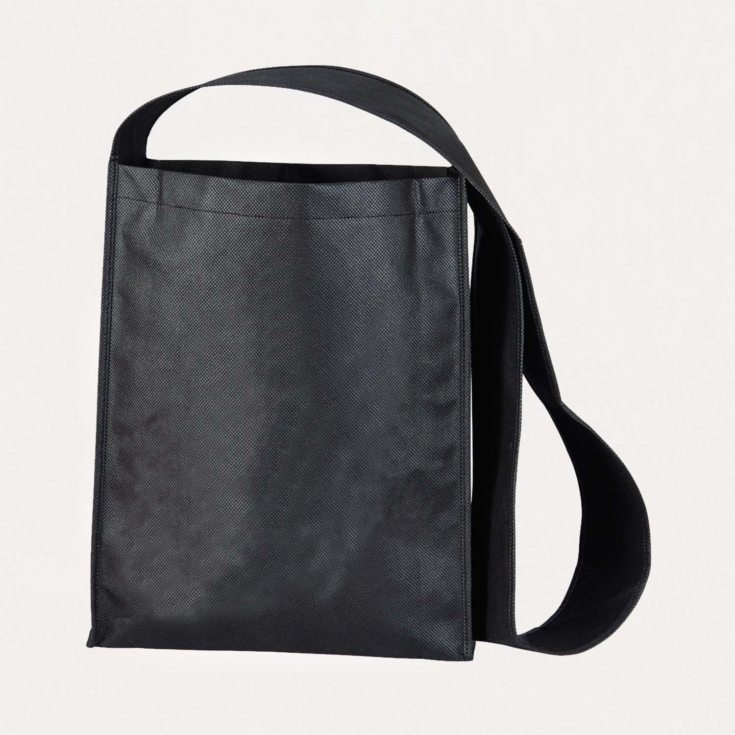 Ecobags Non-Woven Messenger Bag in Black