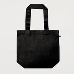 Ecobags Certified Organic Black Canvas Tote Bag ‘Good Grocer’ Flat View