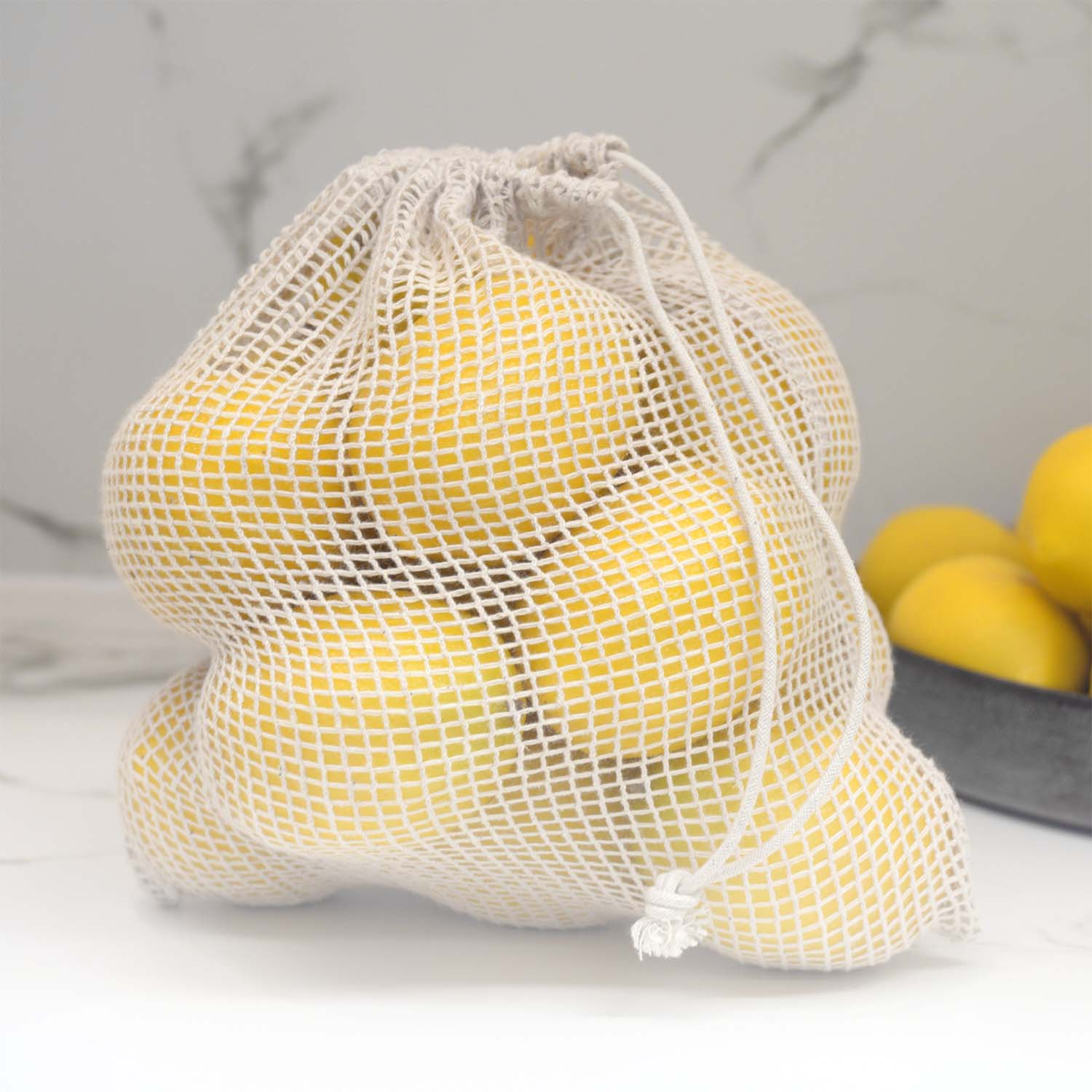Lemons Inside Ecopack Medium Cotton String Bags