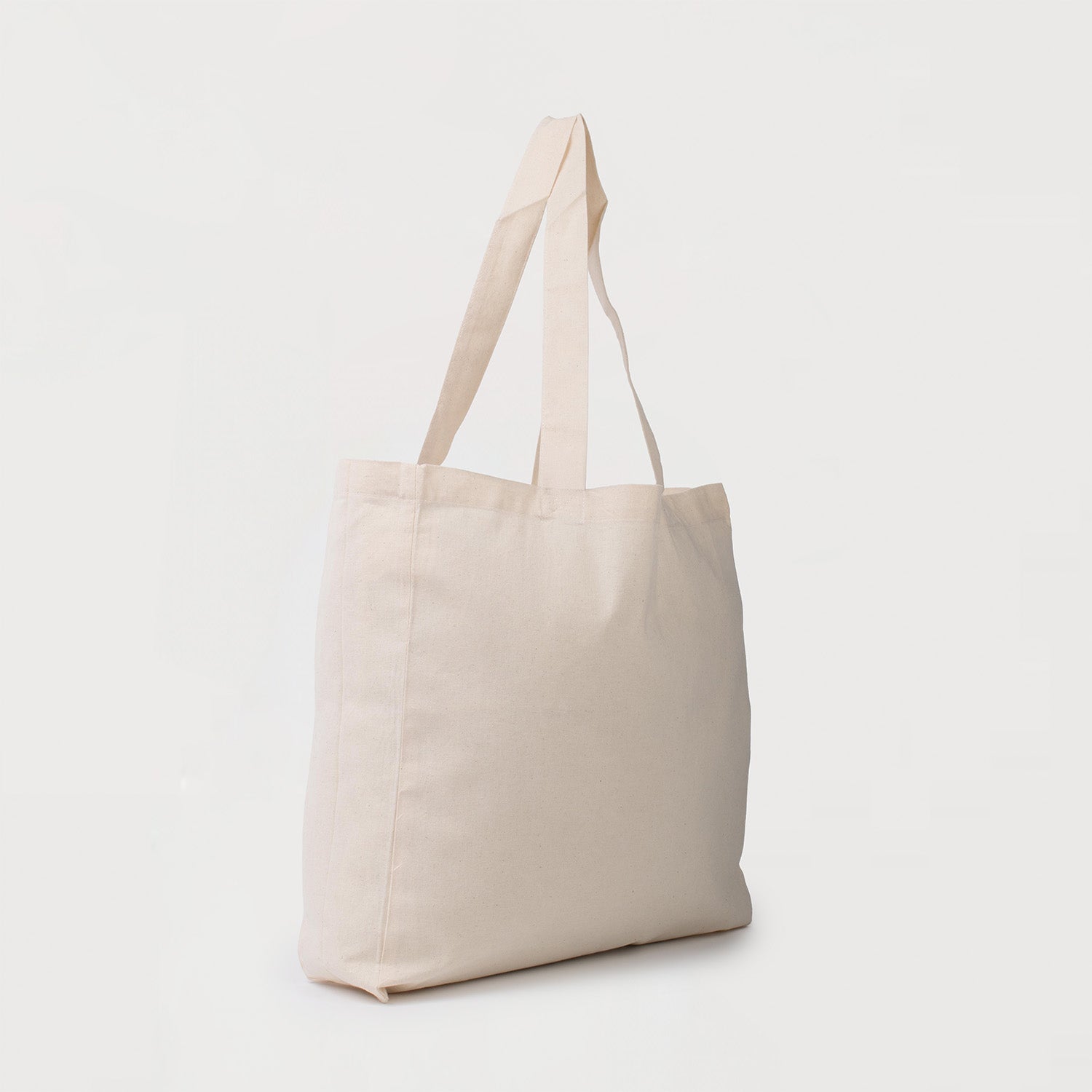 Fairtrade Organic Calico Cotton Tote Bags Side View