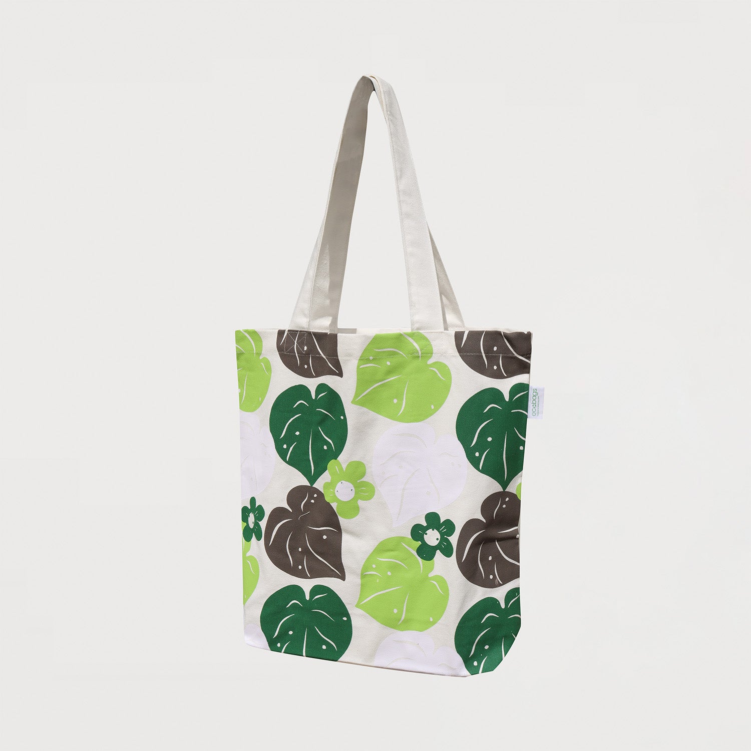 Ecobags Printed Canvas Tote Bag  Kawakawa Leaf