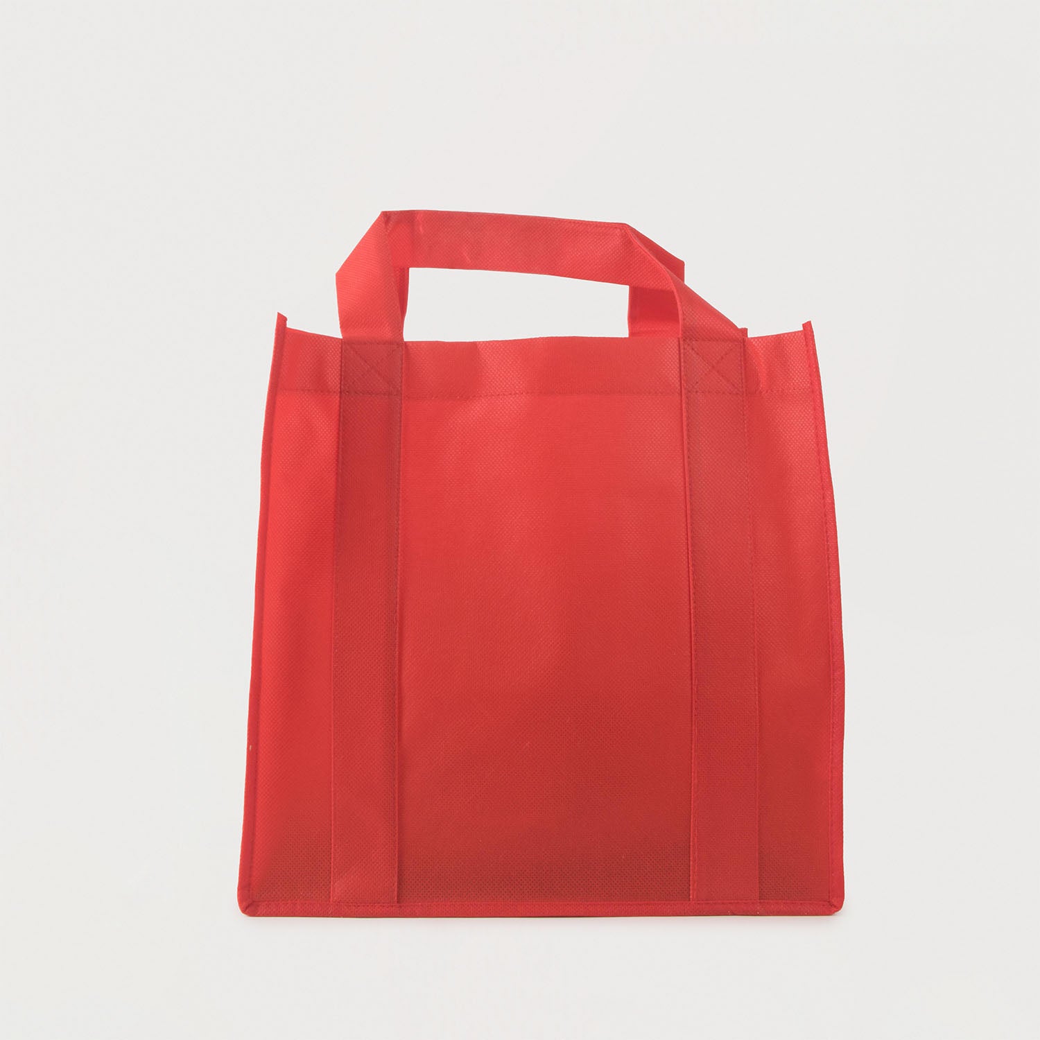 Ecobags Non-Woven Small Grocery Bag with Extra Wide Gusset Red