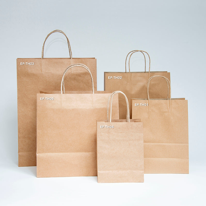 Brown Paper Gift Bags 90 x 210 + 50 - no handles | QIS Packaging